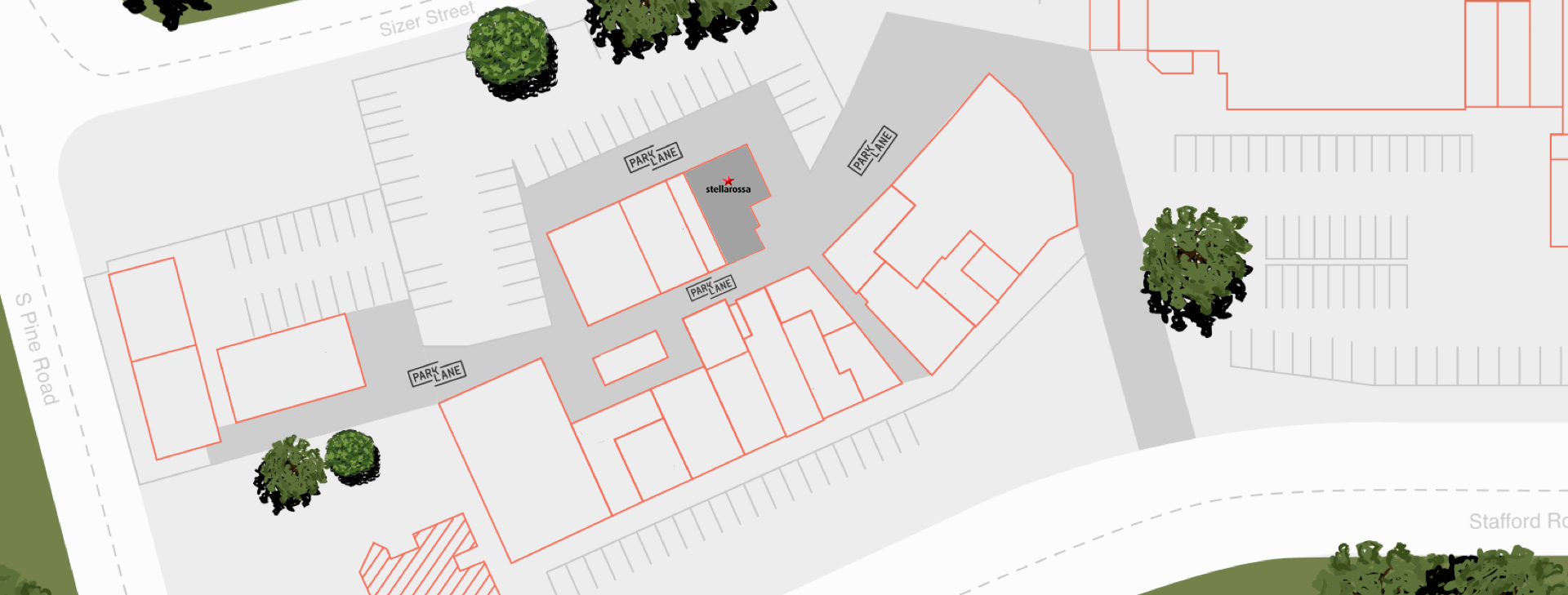 Highlighted Store In Map of Everton Plaza
